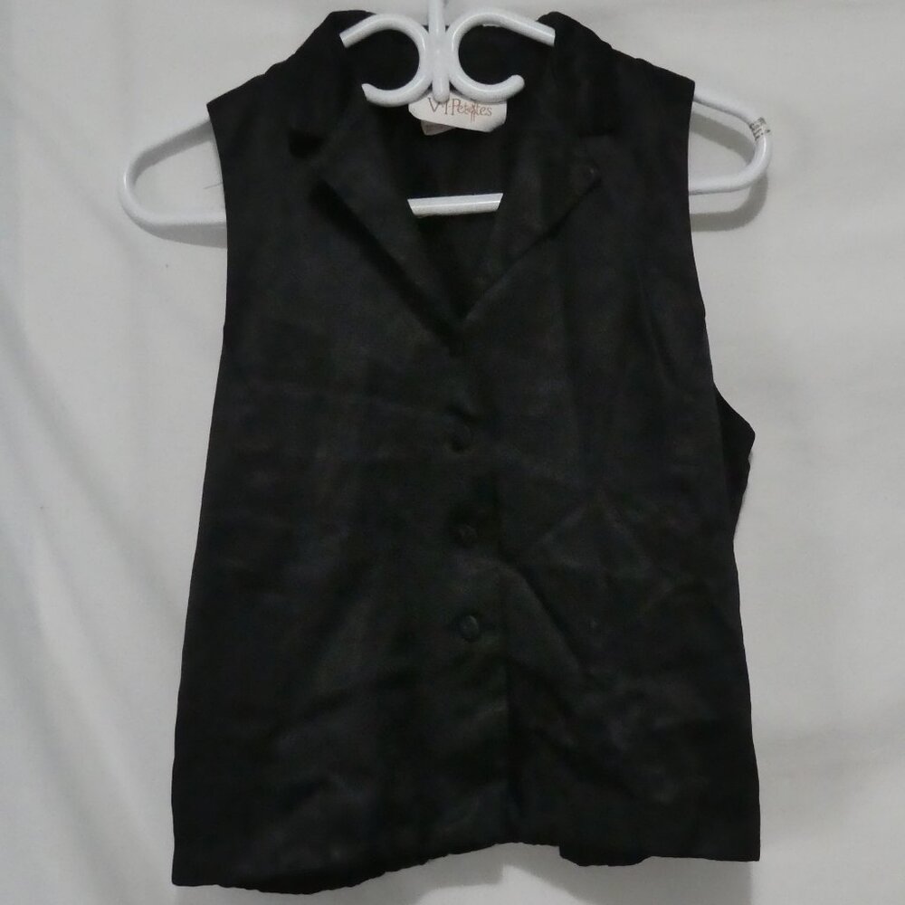 VIP PETITES | small - petites | Black Button Down Vest | Made In Canada 🟥🍁🟥